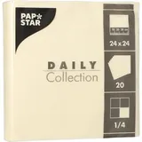 Papstar Servietten Daily Collection champagner 2-lagig 12,0 x 12,0 cm 20 St.