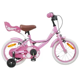 vidaXL Kinderfahrrad 14 Zoll RH 0 cm Hellrosa