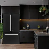 General Electric IO Mabe French Door Kühlschrank IWO19JSPF 3BM, 84 cm, 527 Liter, Mattschwarz Einbau