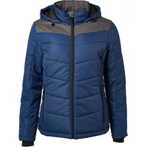 James & Nicholson Ladies' Winter Jacket Sportliche Winterjacke Stepp-Jacke JN1133 navy/anthracite melange XXL