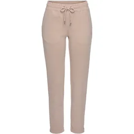 H.I.S. H.I.S Sweathose Schlupfhose mit kleinem Aufschlag am Saum, Loungewear beige|braun 32/34