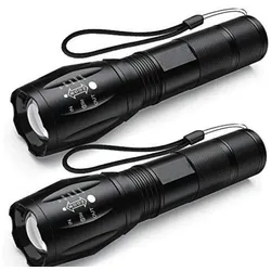 2x Starke LED Polizei Swat Taschenlampe wiederaufladbar Zoom
