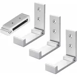 4-teiliger Klapphaken, Faltbarer Kleiderhaken, Wandhaken Aus Aluminiumlegierung, Um 90° Faltbare Kleiderhaken, Selbstklebende Haken Für Die Badezimmerwand