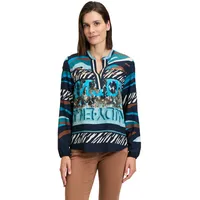 Betty Barclay Longbluse mit Stehkragen Dark Blue/Mint | 38