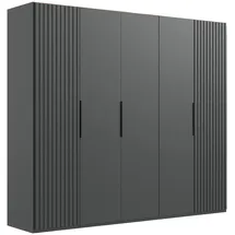WIMEX Drehtürenschrank Andorra 250 x 216 x 58 cm Schwarz