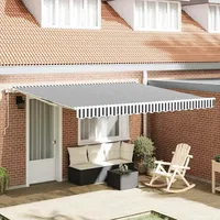 VidaXL Markise Automatisch, Gelenkarmmarkise mit Kurbel, Sonnenmarkise für Garten