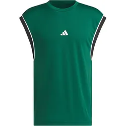 adidas Basketball All-World Tanktop Herren JN4721 - team dark green/black M