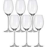 LEONARDO Cheers Weißwein-Gläser 6er Set, spülmaschinenfeste Wein-Gläser, Wein-Kelch mit gezogenem Stiel, Weisswein Weingläser Set 400 ml, 081431