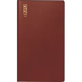Rido rido/idé Taschenkalender Mod. TM 17/contacter 2026 A6 quer, Kunststoff, bordeaux