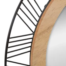 Atmosphera - Runder Spiegel aus Metall und Holz