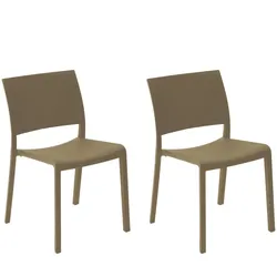 Resol FIONA Stuhl Indoor, Outdoor Set 2 Schokolade