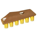 Papstar 30 Tragetabletts, Pappe "pure" 12 cm x 9,5 cm x 62 cm braun für 6 Trinkbecher