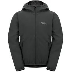 Jack Wolfskin Softshelljacke Fourwinds 2024 (robust, atmungsaktiv) granitegrau/schwarz Kinder