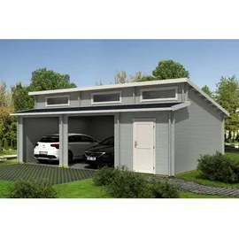 Lasita Maja Lasita Garage Hawaii ohne Tore 780 cm x 520 cm Lichtgrau