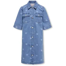 KIDS ONLY Jeanskleid KOGLOVA SS HEART DNM DRESS blau 128 EU