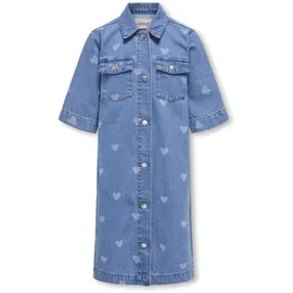 KIDS ONLY Jeanskleid KOGLOVA SS HEART DNM DRESS blau 128 EU