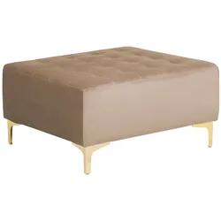 Ottomane ABERDEEN Samtstoff Sandbeige
