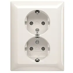 Busch-Jaeger 202 EUJ-914 SCHUKO® Doppelsteckdose volle Abdeckung