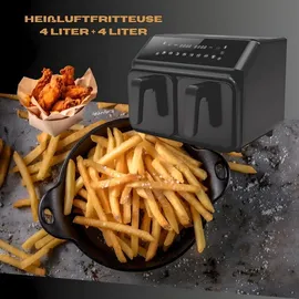 Michelino 4+4 Liter Heißluft-Fritteuse Heißluftfriteuse 20212