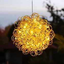LED 3D Design Drahtkugel SPHERE - 50 warmweiße LED - D: 30cm - für Innen und Auß...