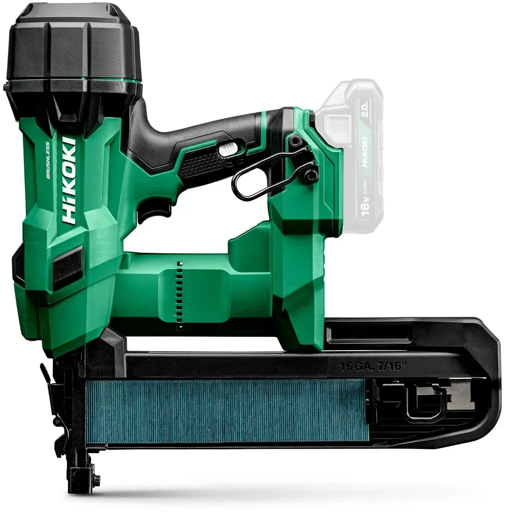 Hikoki 18 V Brushless Bauklammergerät N1808DAW4Z 50 mm ohen Akkus und Ladegerät