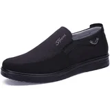 Asifn Herren Mokassin Leder Schuhe Casual Business Hausschuhe atmungsaktiv und weich(Schwarz,48 EU - 48 EU