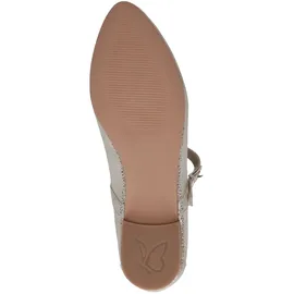 CAPRICE Damen Ballerinas Leder mit Klettverschluss, Gold (Offwh/Lt Gold), 36 EU