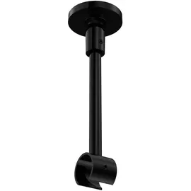 Interdeco GARDINENSTANGE Sonette Santo 260 cm (geteilt in 2 x 130 cm), 1-läufig, 20 mm Ø Schwarz