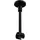 Interdeco GARDINENSTANGE Sonette Santo 260 cm (geteilt in 2 x 130 cm), 1-läufig, 20 mm Ø Schwarz