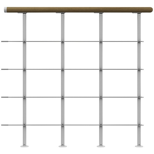 DOLLE Brüstungsgeländer, Holz, Länge: 100 cm - grau