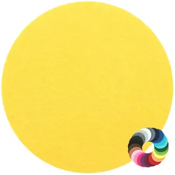 BIASTO - Premium Filz Untersetzer - rund 25cm - Farbe: gelb (HF001). Design Glas-Untersetzer für Getränke, Tisch, Bar, Tasse, Vase