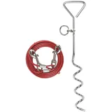 kerbl heimtier Kerbl Anlegespirale 8mmx40cm mit Laufleine 5mmx6mfarben - Silber - Einheitsgröße