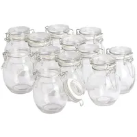 VBS 12er-Pack Mini-Bügelglas bauchig Füllmenge 120ml 9x6cm - Transparent