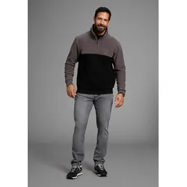 MAN'S WORLD Fleecepullover Troyer Schwarz XL