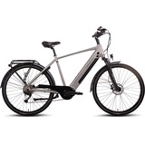 Saxonette E-Bike SAXONETTE "SAXONETTE Deluxe Sport (Diamant)«, 9 Gang, Shimano, Alivio, Mittelmotor 250 W, 83201723-54 silberfarben E-Bikes