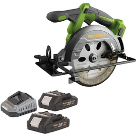 PROCRAFT PCA32-BB Akku-Handkreissäge 20 V 165 mm Brushless + 2x Akku 2,0 Ah + Ladegerät
