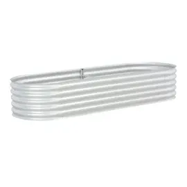 vidaXL Garten-Hochbeet verzinkter Stahl 240 x 80 x 44 cm Silber