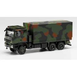 HERPA 746786 1:87 IVECO TRAKKER 6X6 PRITSCHE/PLANE FLECKTARNDESIGN"BUNDESWEHR"