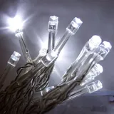 Nipach GmbH 10er LED Lichterkette weiß 2er Batteriebetrieb BI11472 - Weiß