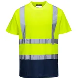 PORTWEST Zweifarbiges Warnschutz T-Shirt, S378, : XXL, - gelb/marine