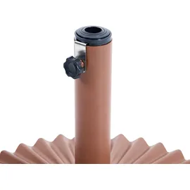 Beliani Schirmständer Metall Rund 21 kg Braun