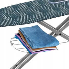 Kadax Bügelbrett mit Bügeleisenablage, 120x38cm, Blau