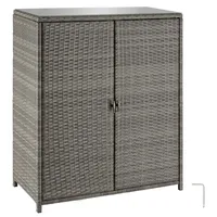 Tectake tectake® Aluminium Gartenschrank, wetterfest und UV-beständig, 3 herausnehmbare Einlegeböden, 84,5 x 40,5 x 103,5 cm