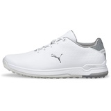 Puma Herren PROADAPT ALPHACAT Leather Golfschuh, White Silver, 46