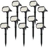 Brandson Solarleuchte schwarz 10x 80 Lumen IP65