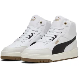 Puma Shuffle Downtown Mid Herren Weite M Weiß/Schwarz/Vapor Gray 39