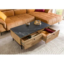 MASSIVMOEBEL24.DE Couchtisch LONDON Schwarz Akazie 120 x 60 x 45 cm