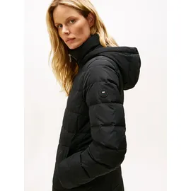 Tommy Hilfiger Damen, Daunenmantel mit abnehmbarem Kunstpelzbesatz, BLACK, S