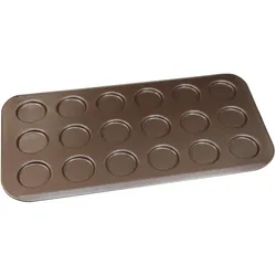 Gobel - Backblech Mini-Hamburgerbrötchen - antihaftbeschichtet - 345 x 180 mm - Vertiefungen Ø 40 mm - 298610