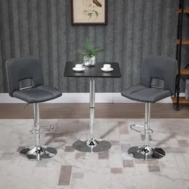 Homcom Bartisch Höhenverstellbar 60 x 60 x 91 cm Schwarz